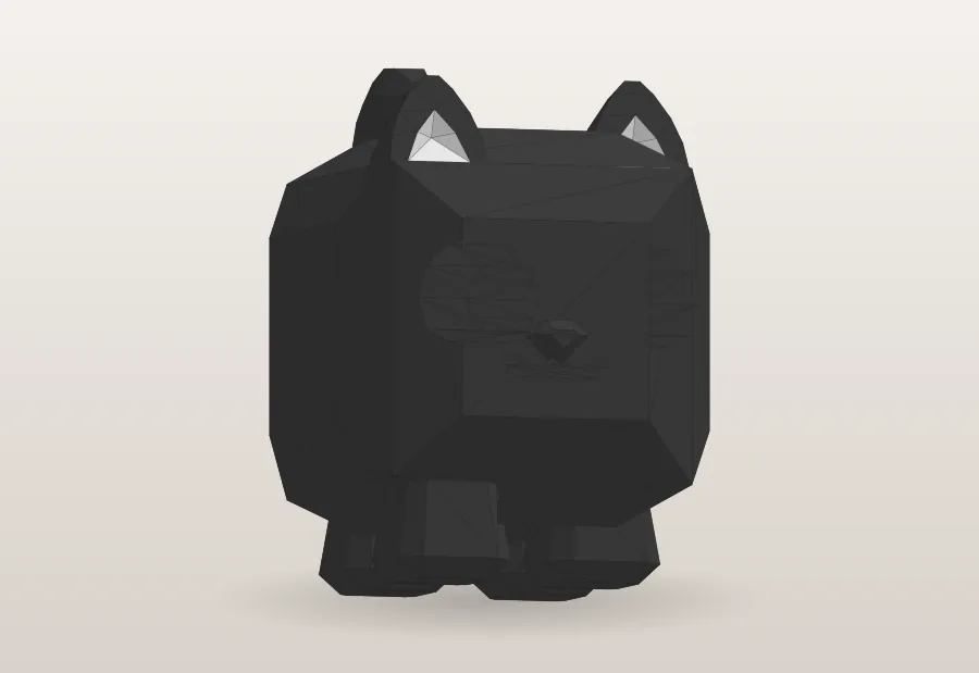 A stylized black-and-white 3D poster of Miso